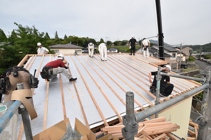 福岡県糟屋郡宇美町02　注文住宅建築現場リポート⑤　～上棟式～