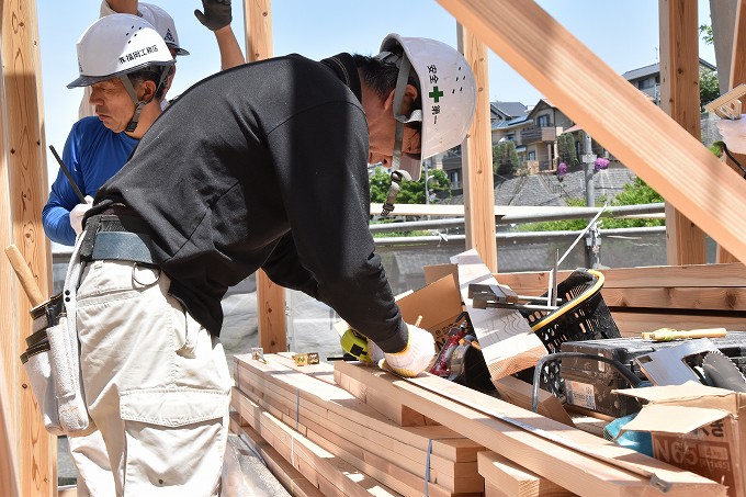 福岡県糟屋郡宇美町02　注文住宅建築現場リポート⑤　～上棟式～