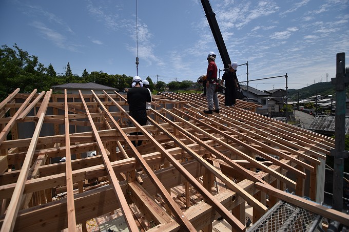 福岡県糟屋郡宇美町02　注文住宅建築現場リポート⑤　～上棟式～