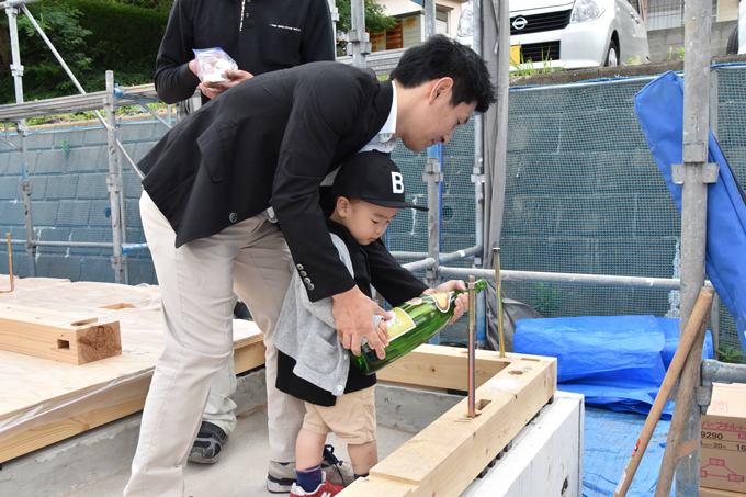 福岡県糟屋郡宇美町02　注文住宅建築現場リポート⑤　～上棟式～