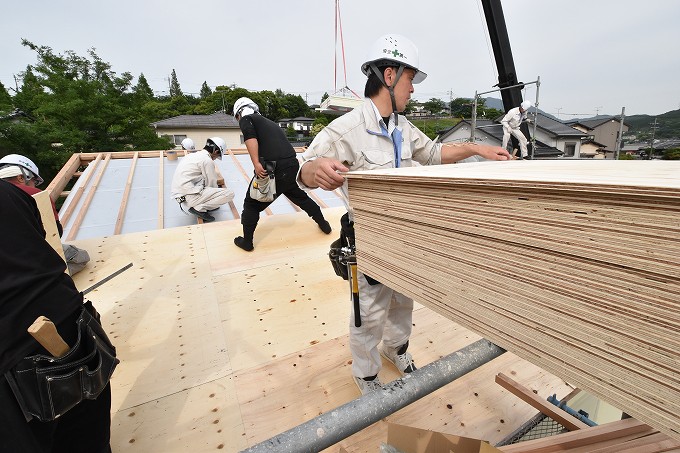 福岡県糟屋郡宇美町02　注文住宅建築現場リポート⑤　～上棟式～