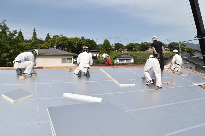 福岡県糟屋郡宇美町02　注文住宅建築現場リポート⑤　～上棟式～