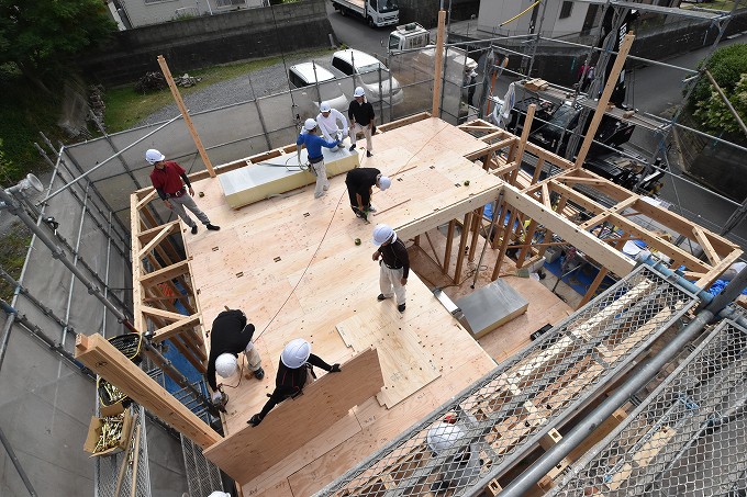 福岡県糟屋郡宇美町02　注文住宅建築現場リポート⑤　～上棟式～