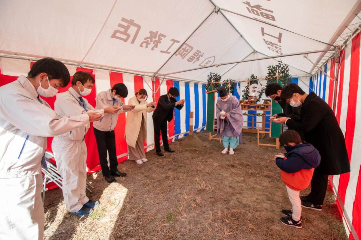 福岡県福岡市早良区09　注文住宅建築現場リポート①　～地鎮祭～