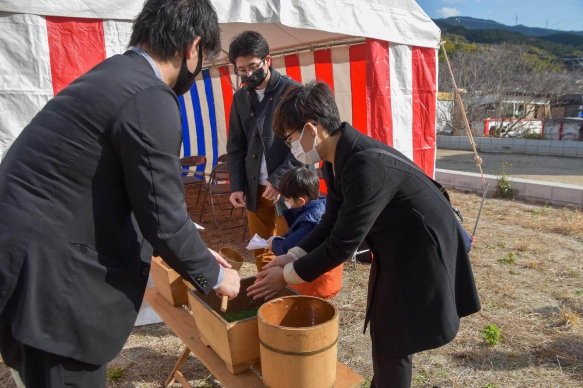 福岡県福岡市早良区09　注文住宅建築現場リポート①　～地鎮祭～