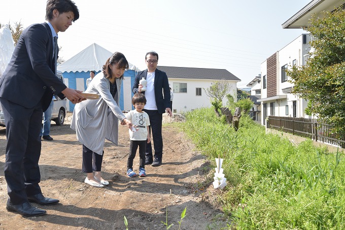 福岡市早良区梅林02　注文住宅建築現場リポート①　～地鎮祭～