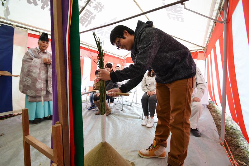 福岡県宗像市池田01　注文住宅建築現場リポート①　～地鎮祭～