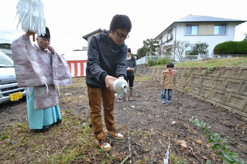 福岡県宗像市池田01　注文住宅建築現場リポート①　～地鎮祭～