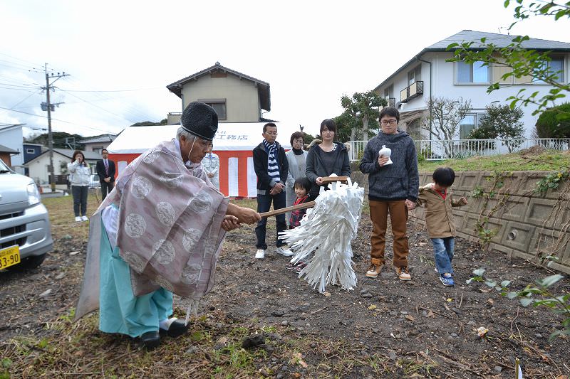 福岡県宗像市池田01　注文住宅建築現場リポート①　～地鎮祭～