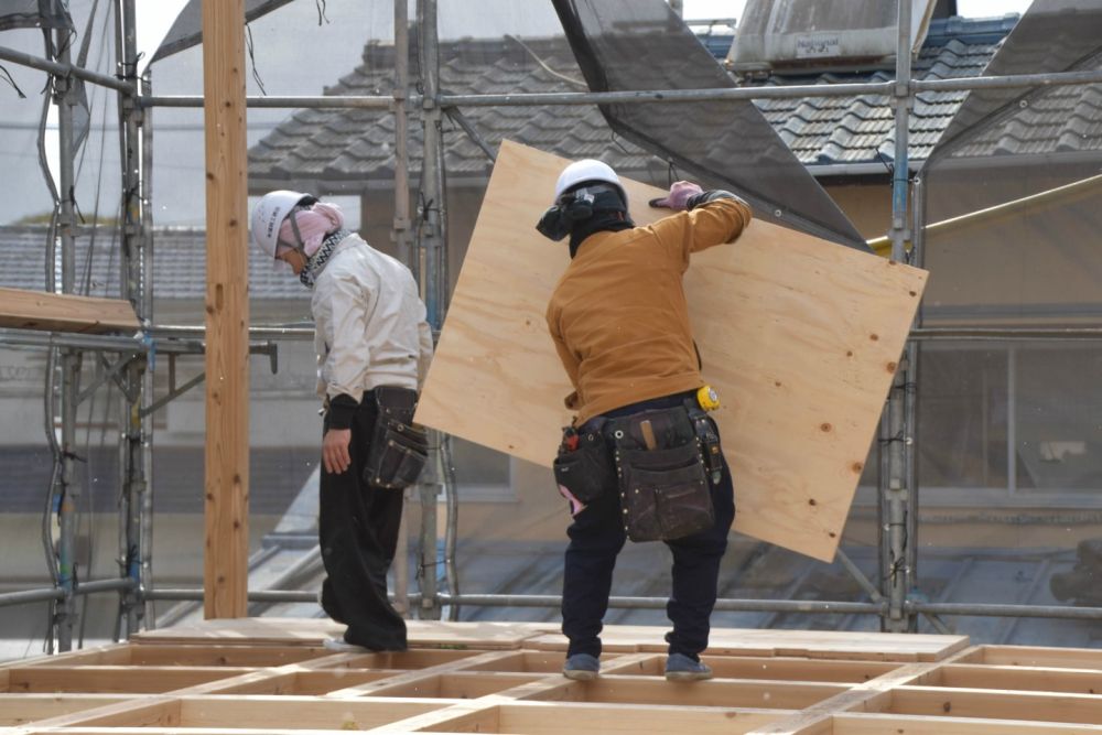 福岡県久留米市01　注文住宅建築現場リポート④　～祝・上棟式1日目～