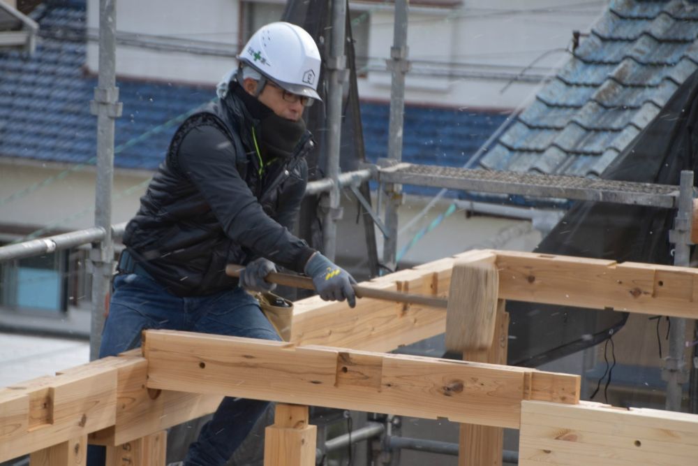 福岡県久留米市01　注文住宅建築現場リポート④　～祝・上棟式1日目～