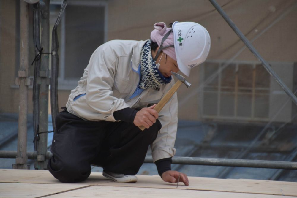 福岡県久留米市01　注文住宅建築現場リポート④　～祝・上棟式1日目～