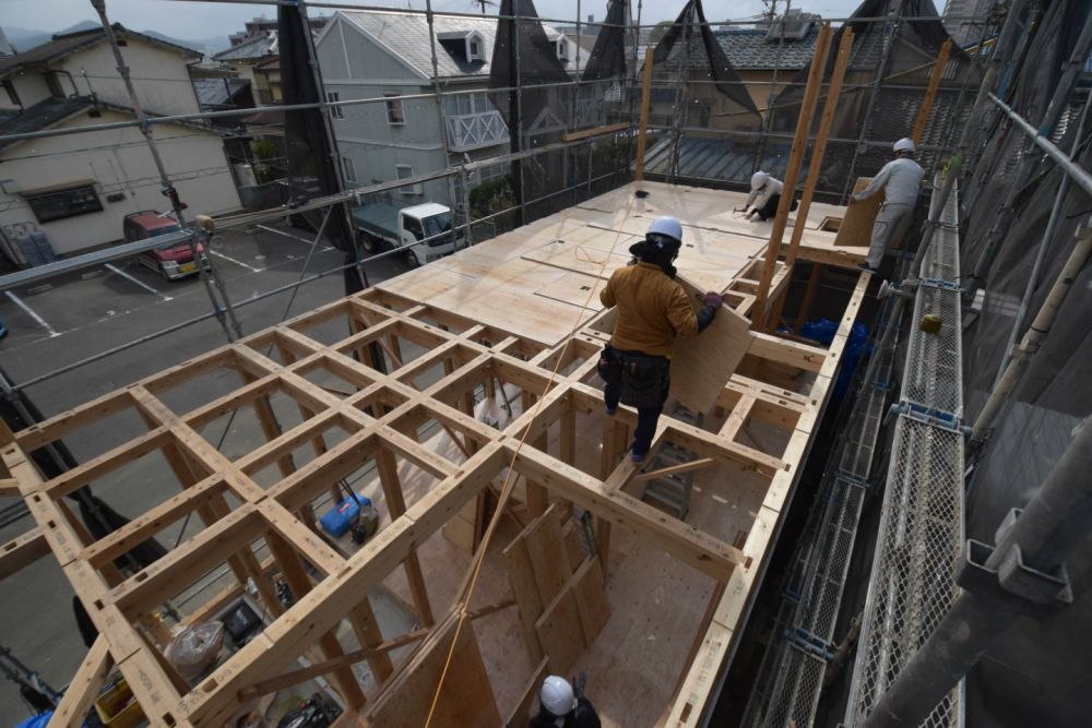 福岡県久留米市01　注文住宅建築現場リポート④　～祝・上棟式1日目～