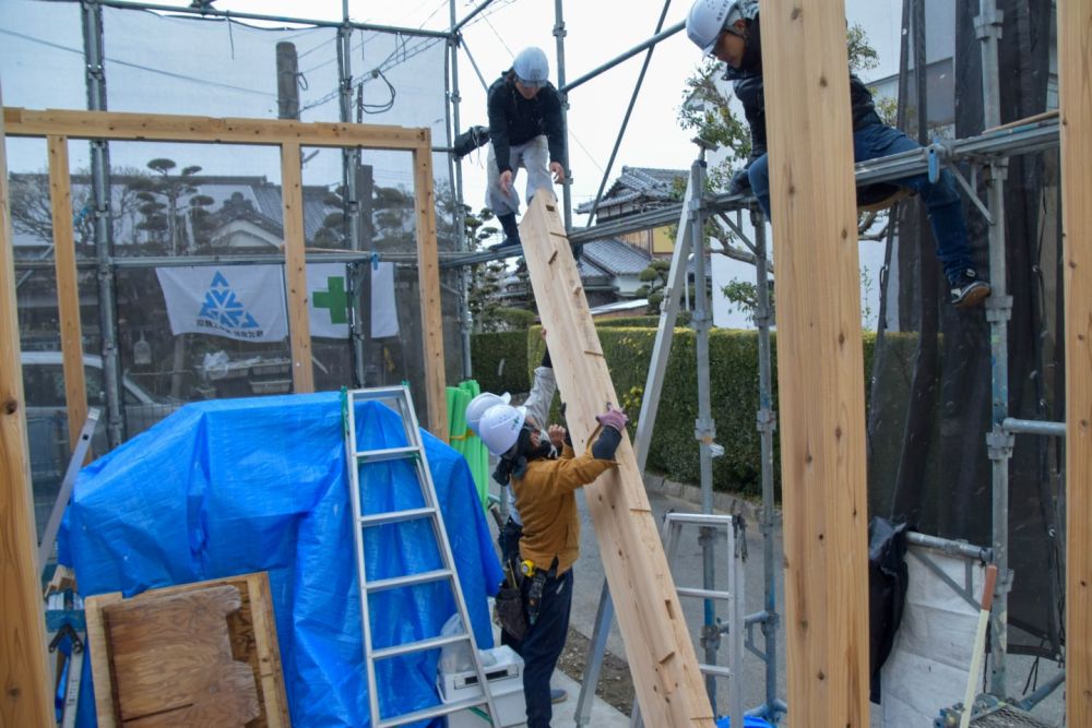 福岡県久留米市01　注文住宅建築現場リポート④　～祝・上棟式1日目～