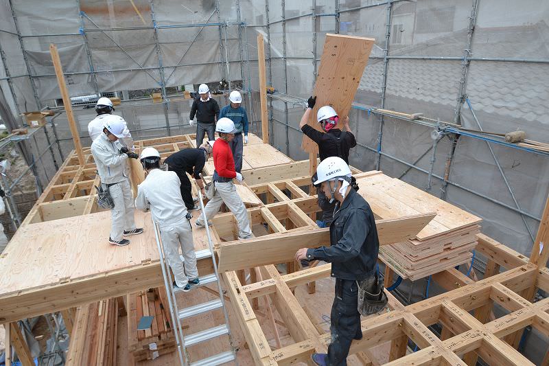 「福岡市東区02」注文住宅現場リポート④【上棟式】