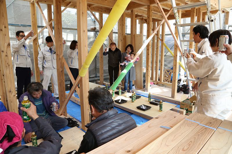 「福岡市東区02」注文住宅現場リポート④【上棟式】