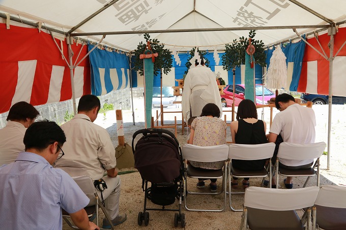 福岡市南区10　注文住宅建築現場リポート①　～地鎮祭～