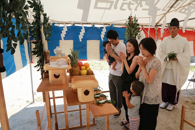 福岡市南区10　注文住宅建築現場リポート①　～地鎮祭～