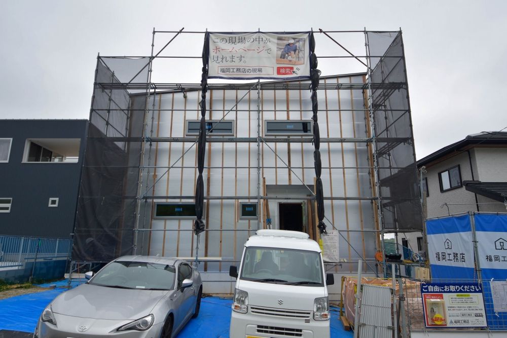 「古賀市05」注文住宅現場リポート⑥【外装工事】【通期胴縁】
