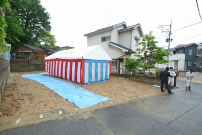 福岡市博多区空港前03　注文住宅建築現場リポート①　～地鎮祭～