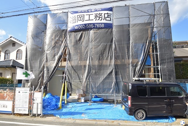 「太宰府市大佐野01」注文住宅現場リポート⑥【木工事】【面材】