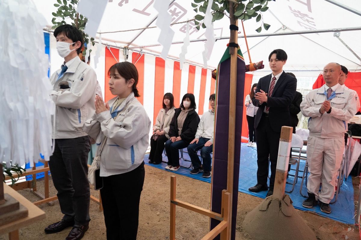 福岡市南区25　注文住宅建築現場リポート①　～地鎮祭～