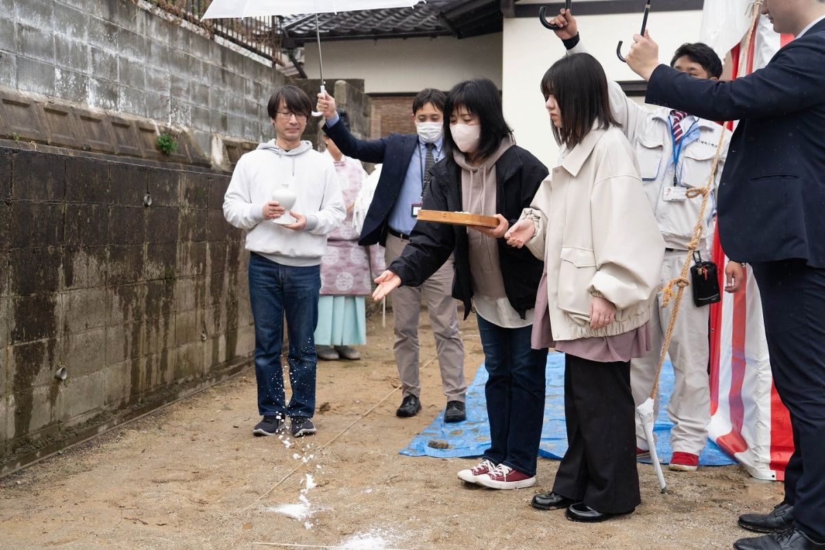 福岡市南区25　注文住宅建築現場リポート①　～地鎮祭～