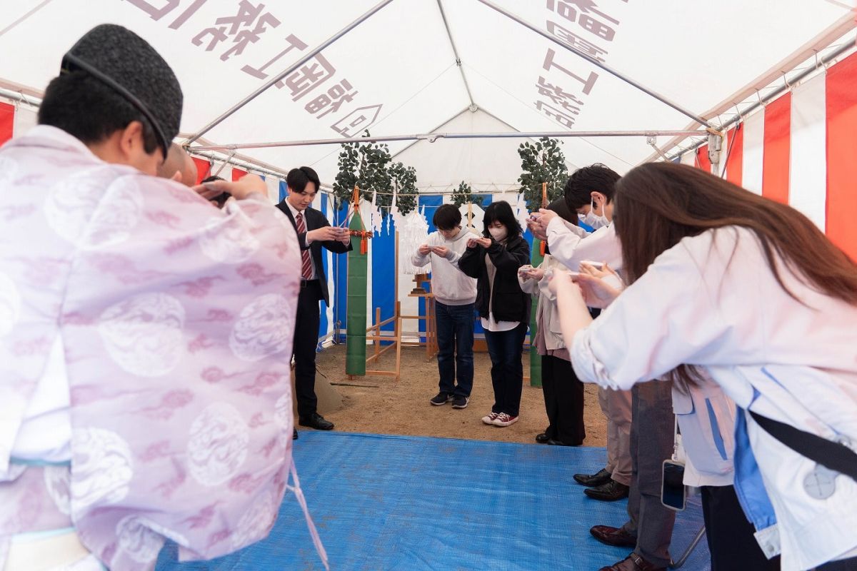 福岡市南区25　注文住宅建築現場リポート①　～地鎮祭～