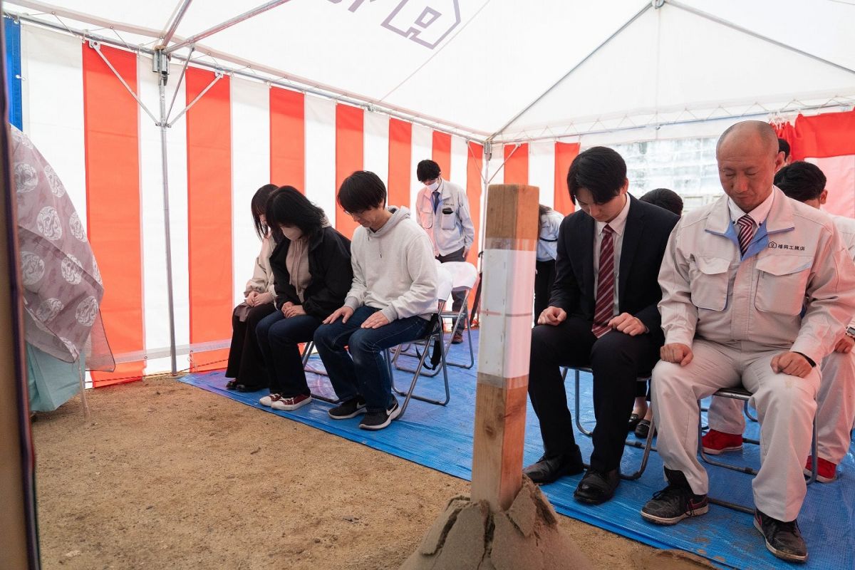 福岡市南区25　注文住宅建築現場リポート①　～地鎮祭～