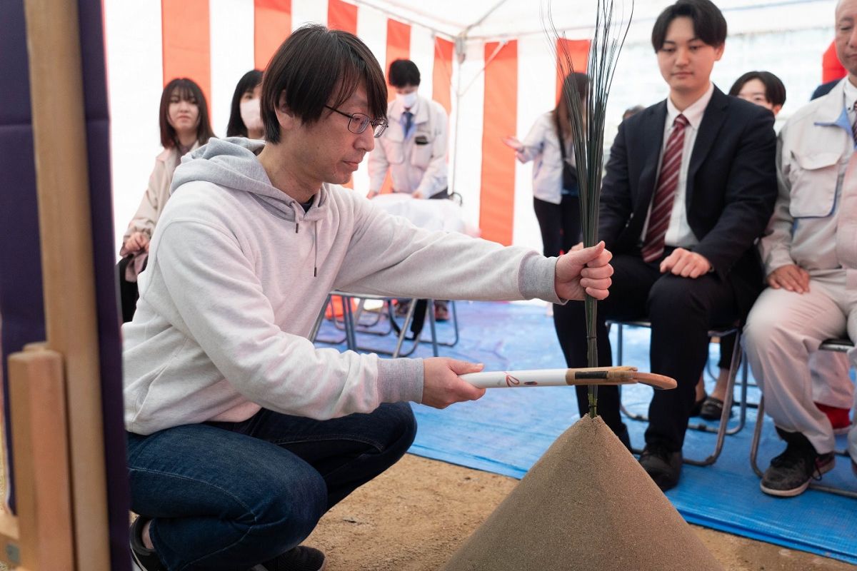 福岡市南区25　注文住宅建築現場リポート①　～地鎮祭～