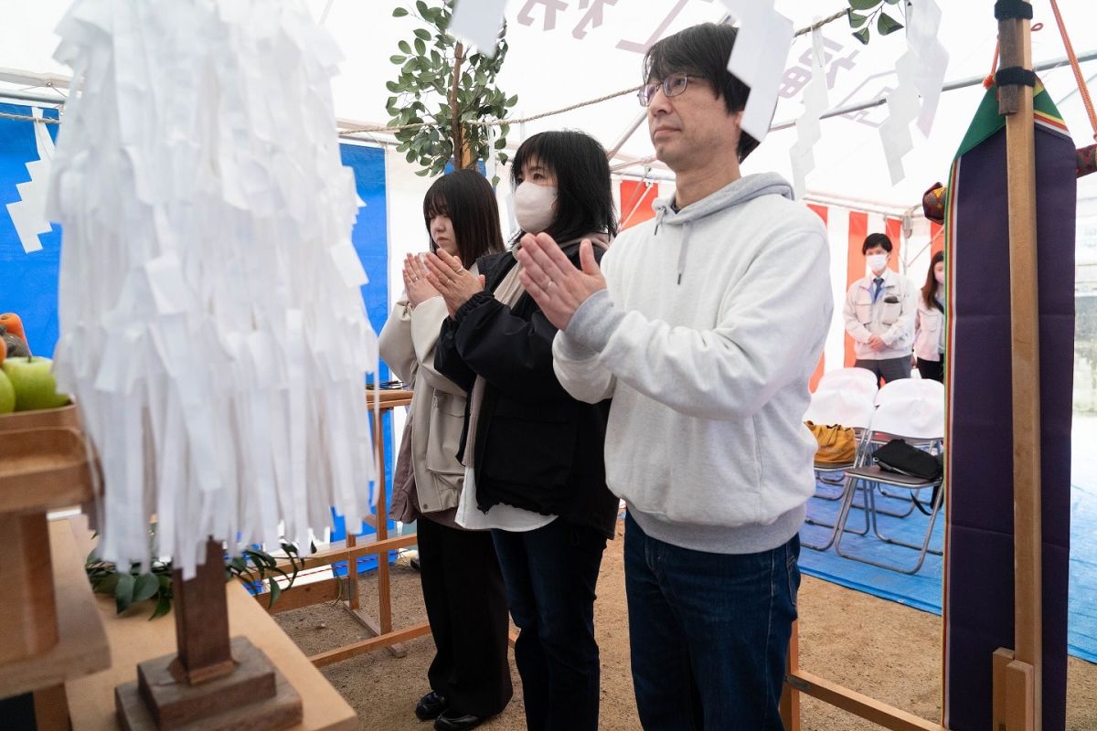 福岡市南区25　注文住宅建築現場リポート①　～地鎮祭～