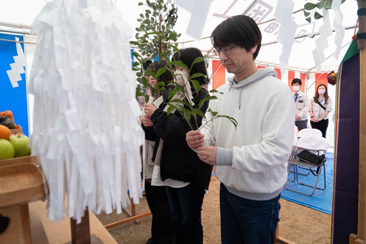 福岡市南区25　注文住宅建築現場リポート①　～地鎮祭～