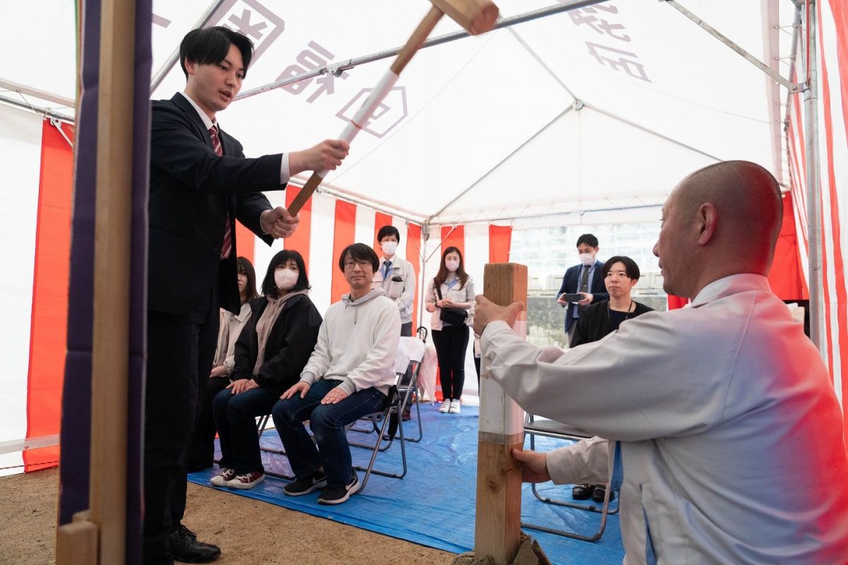 福岡市南区25　注文住宅建築現場リポート①　～地鎮祭～