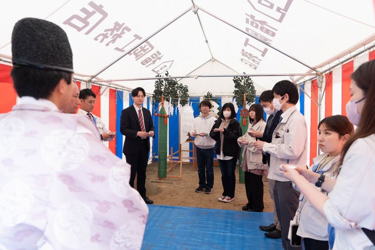 福岡市南区25　注文住宅建築現場リポート①　～地鎮祭～