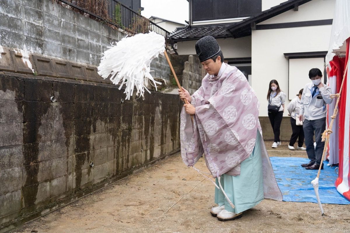 福岡市南区25　注文住宅建築現場リポート①　～地鎮祭～