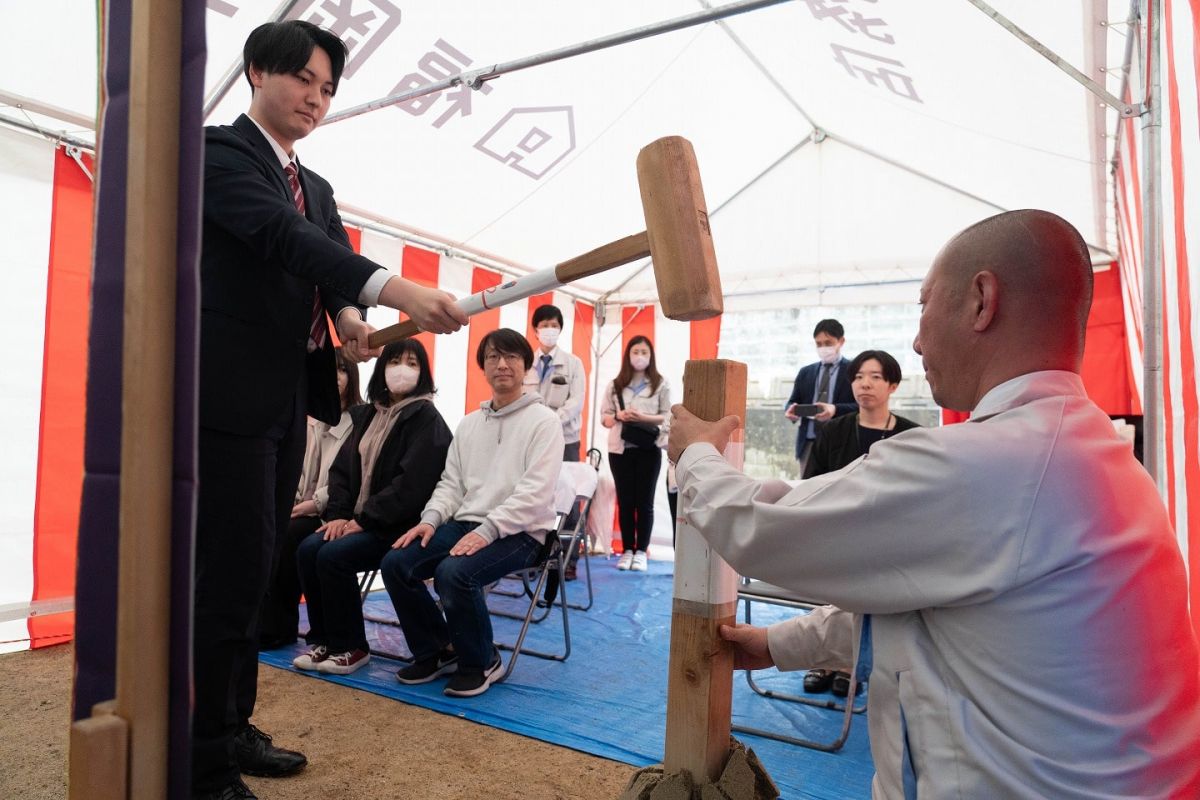 福岡市南区25　注文住宅建築現場リポート①　～地鎮祭～