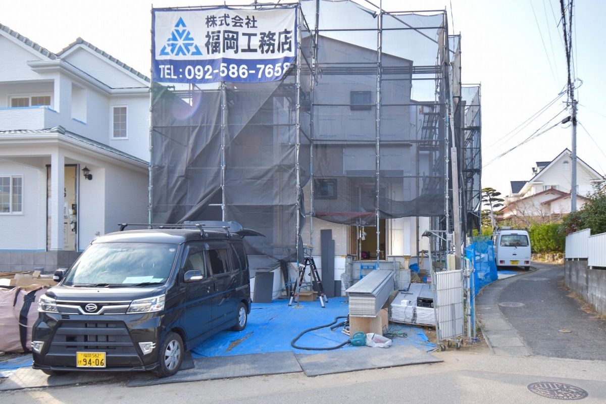 福岡県福岡市城南区10　注文住宅建築現場リポート⑤　～木工事・建具取り付け～