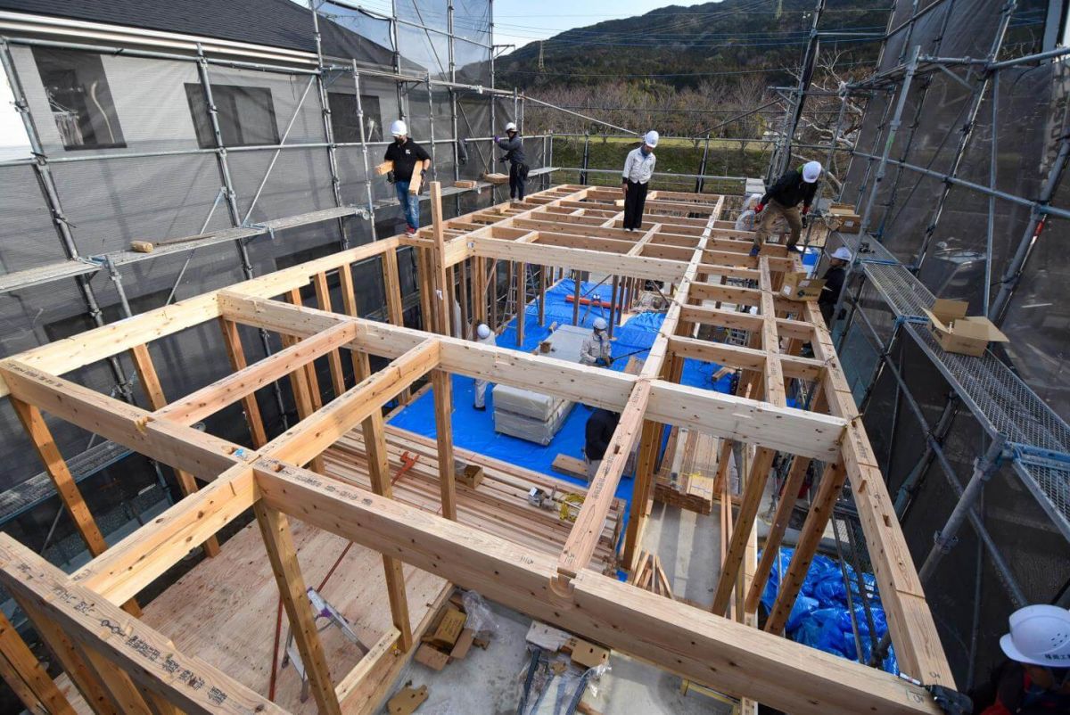 福岡県福岡市早良区09　注文住宅建築現場リポート③　～上棟式・前編～