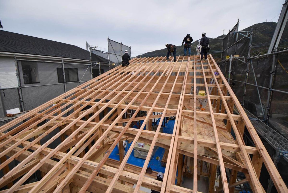 福岡県福岡市早良区09　注文住宅建築現場リポート③　～上棟式・前編～