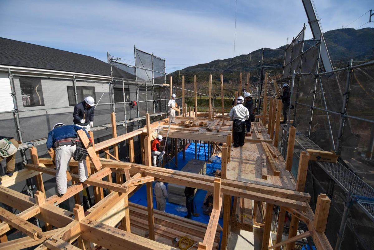 福岡県福岡市早良区09　注文住宅建築現場リポート③　～上棟式・前編～