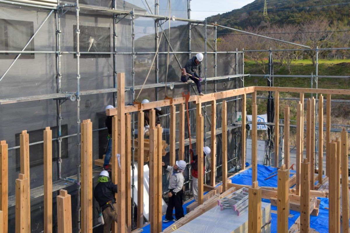 福岡県福岡市早良区09　注文住宅建築現場リポート③　～上棟式・前編～