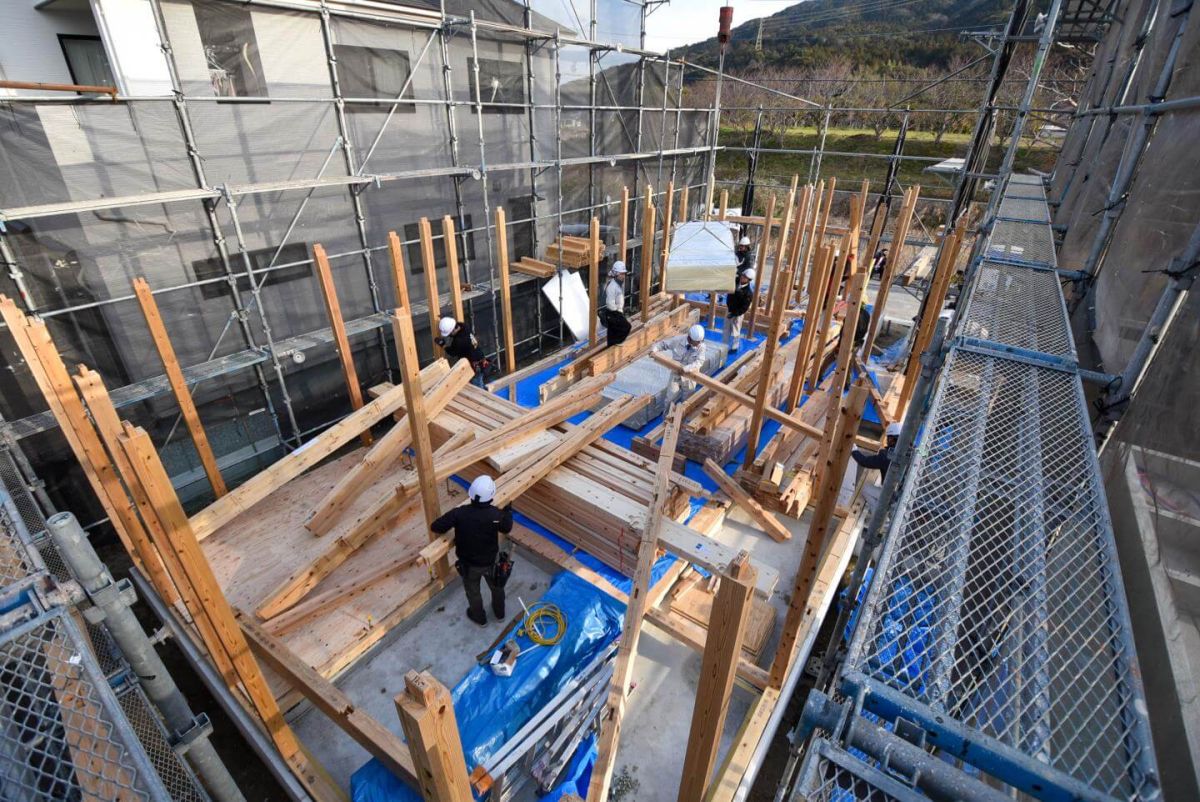 福岡県福岡市早良区09　注文住宅建築現場リポート③　～上棟式・前編～