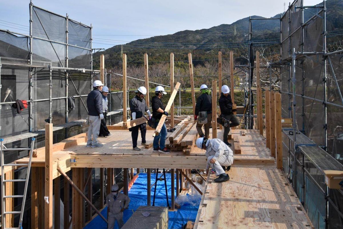 福岡県福岡市早良区09　注文住宅建築現場リポート③　～上棟式・前編～