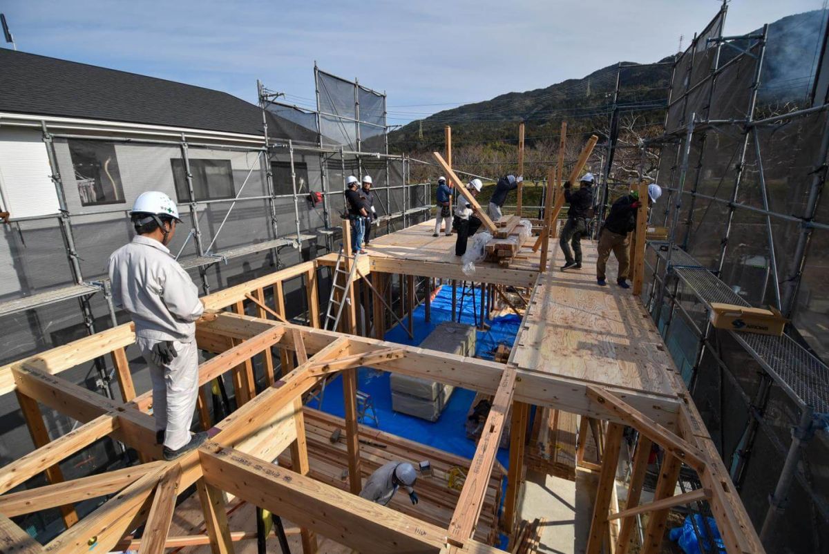 福岡県福岡市早良区09　注文住宅建築現場リポート③　～上棟式・前編～