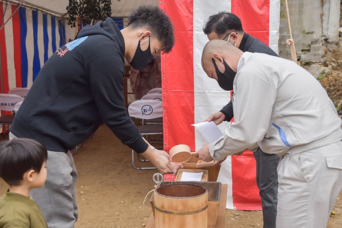 福岡県福岡市城南区11　注文住宅建築現場リポート①　～地鎮祭～