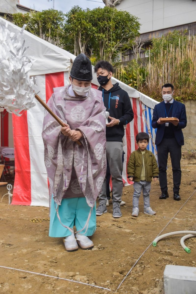 福岡県福岡市城南区11　注文住宅建築現場リポート①　～地鎮祭～