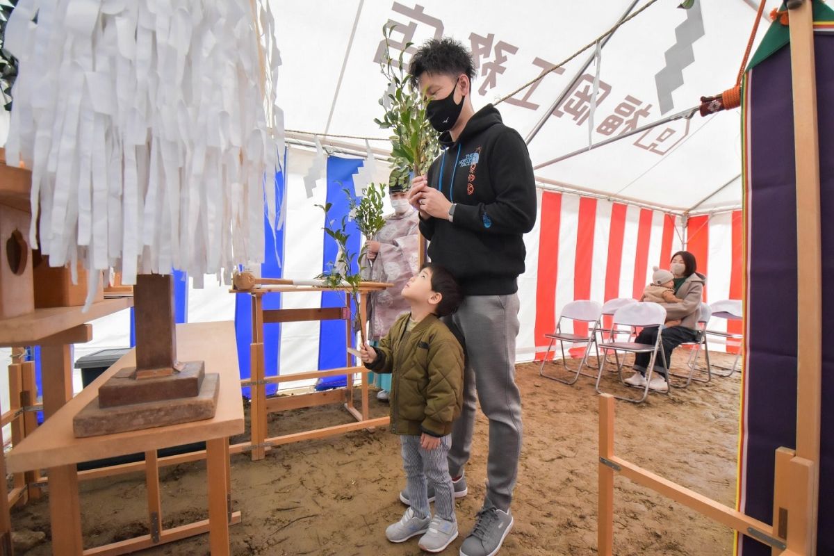 「福岡市城南区11」注文住宅現場リポート①【地鎮祭】