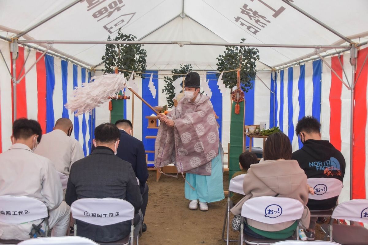 福岡県福岡市城南区11　注文住宅建築現場リポート①　～地鎮祭～