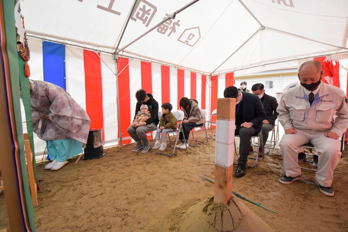 「福岡市城南区11」注文住宅現場リポート①【地鎮祭】