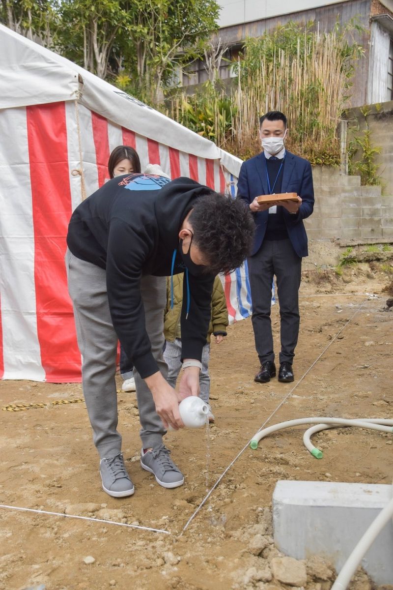 福岡県福岡市城南区11　注文住宅建築現場リポート①　～地鎮祭～